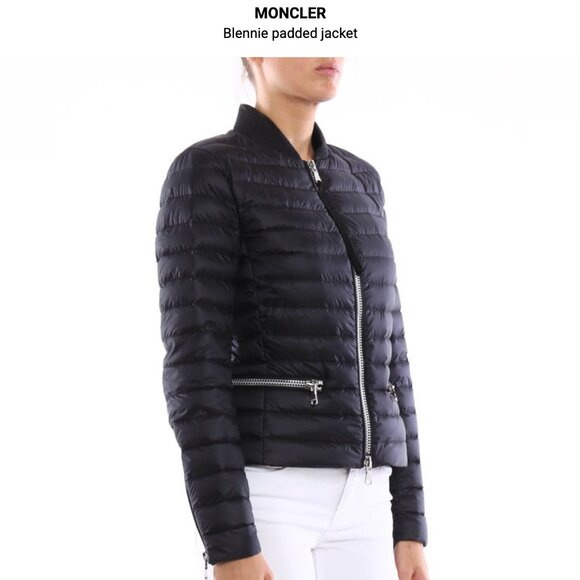 Moncler |  Blennie Zip Cuff Zip Pocket Lightweight Olive Green Short Down Jacket - Picture 3 of 16